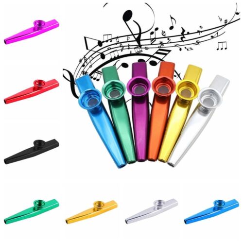 Aleación de aluminio diafragma boca kazoos instrumentos musicales flautas rendimiento - Imagen 1 de 19