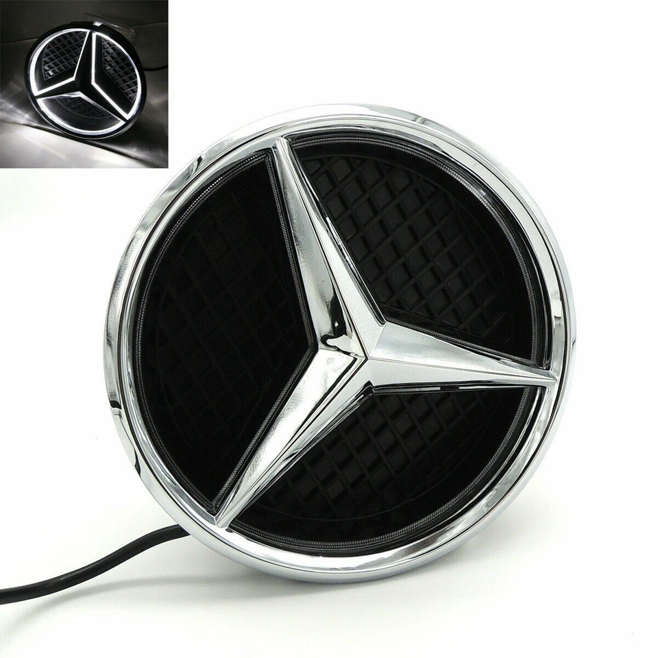 Illuminated LED Light Front Grill Mirror Star Emblem For W205 W212 CLA CLS 13-18 - Image 3 of 4