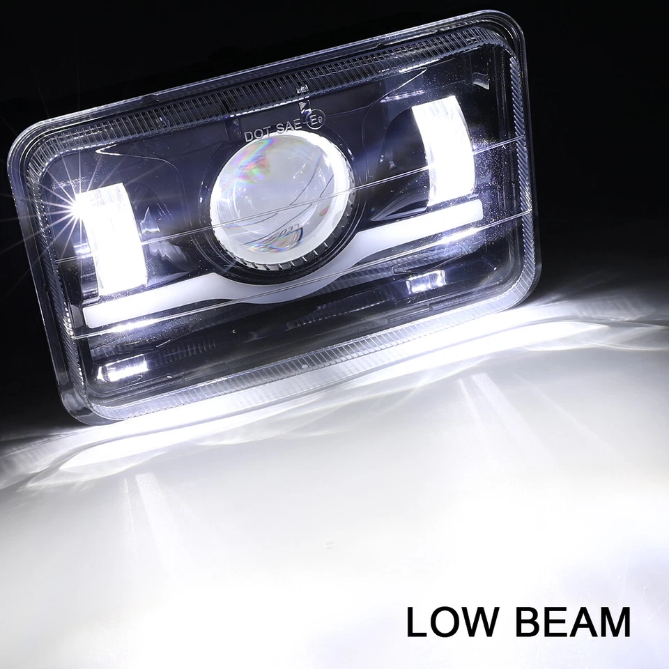 Faros LED de haz alto/bajo DRL para Chevrolet Monte Carlo 1980-1988 4 piezas 4X6" Foto 2 de 4