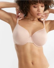 Chantelle 38A Basic Invisible Smooth Custom Fit Bra 1241 NWOT Rose Beige