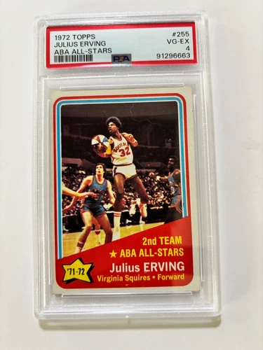 1972 Topps Julius Erving All-Stars PSA 4 VG-EX #255 Squires ABA All Star HOF
