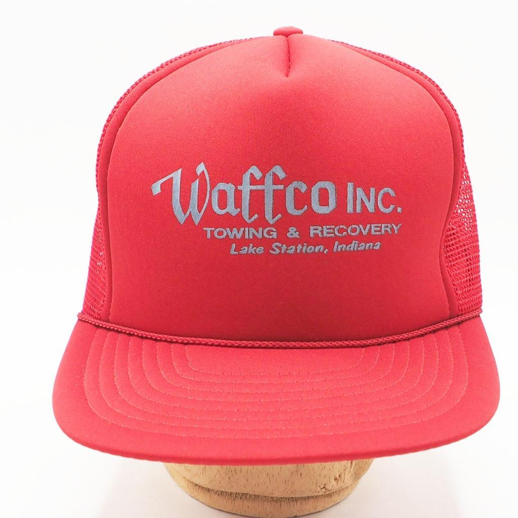 Vintage Waffco Towing & Recovery Adjustable Mesh Snapback Trucker Hat