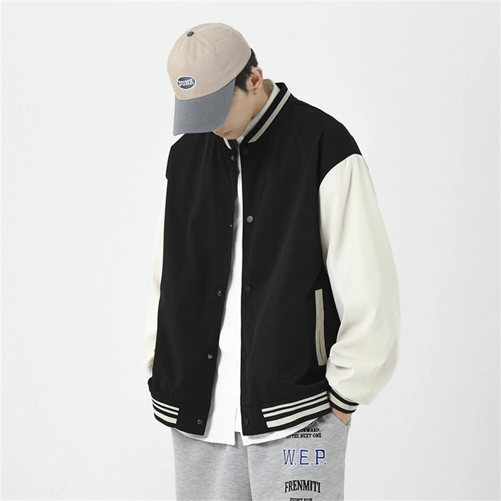 Mens Slim Fit Varsity Baseball Jacket