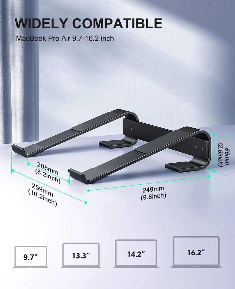 Laptop Stand For Desk Ergonomic Detachable Laptop Riser Aluminum Macbook Stand C