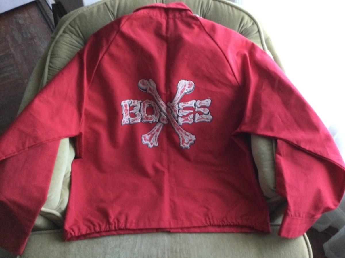 BONES 赤 ジャケット　AUBURN sportswear メイドインUSA AUBURN SPORTSWEAR コーチジャケット S（M相当） Made in USA
