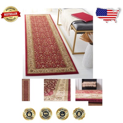 Stain-Resistant 2'3'' x 22' Oriental Runner Rug - Ideal for High Traffic Areas