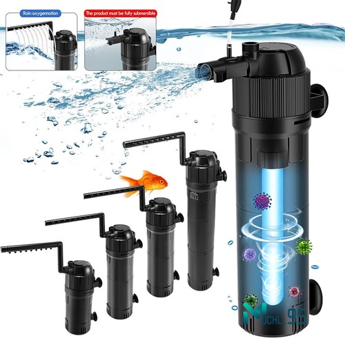 Submersible Fish Tank Internal UV Sterilizers Filter Aquariums Oxygen Water Pump - Picture 3 of 34