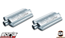 Borla 40364 Universal Proxs Exhaust Muffler 2.5 Center Inlet X Outlet Pair Borla 40364 Universal Proxs Exhaust Muffler 2.5 Center Inlet X Outlet Pair