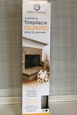 Cushiony Baby Child Safety Fireplace Guard 2 Corners Grey New