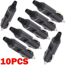 10 PCS 12V Male Car Cigarette Lighter Socket Plug Connector US
