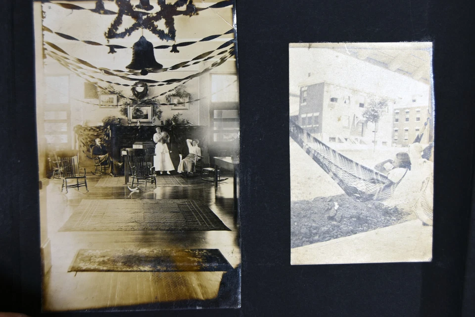 Álbum de fotos antiguo PA Conneaut Lake Pennsylvania enfermera mascotas caballos mujeres Foto 4 de 4