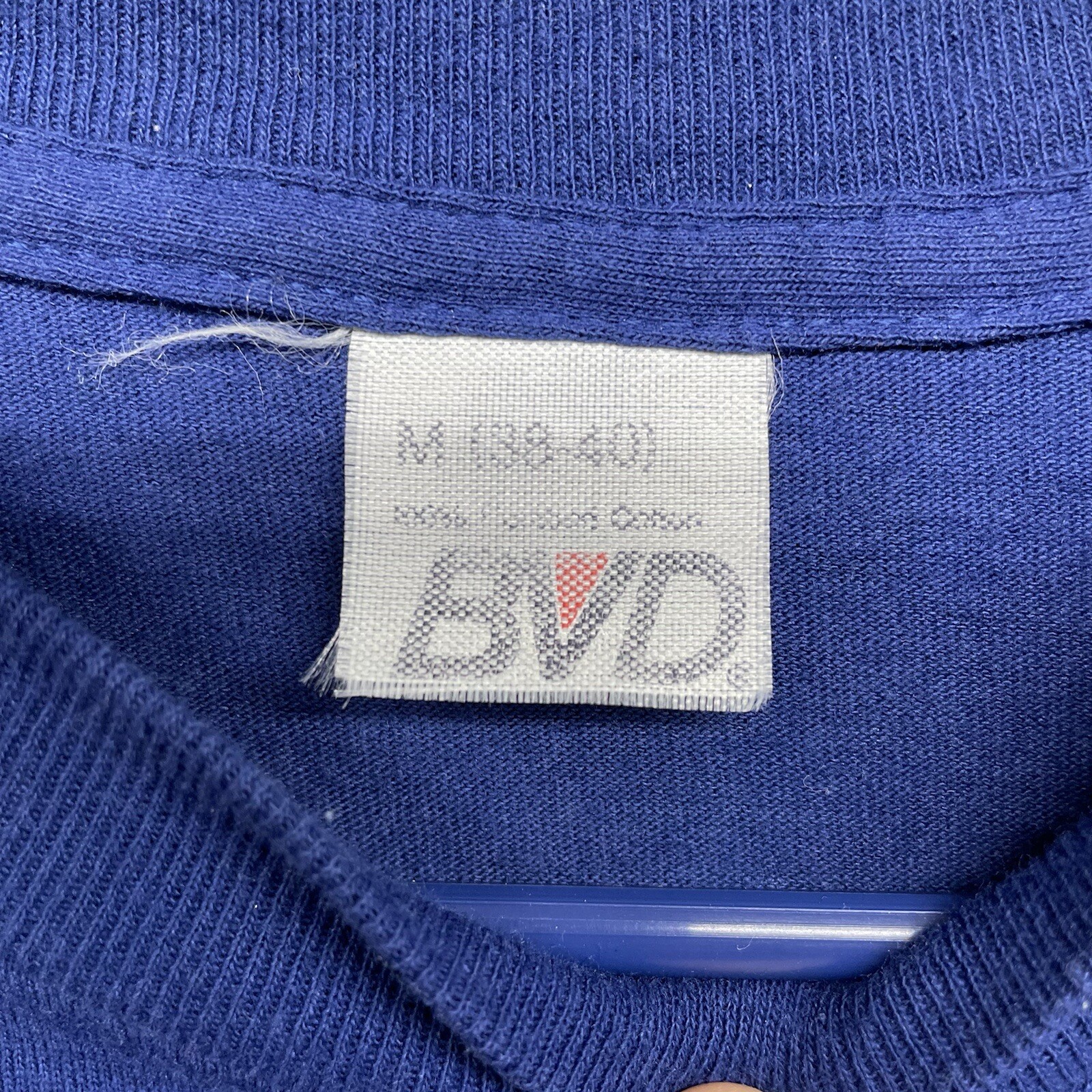 Rare Vintage BVD Blue Pocket T-Shirt - Men's Medium, Made in USA, Single Stitch image 3