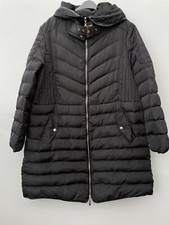 Lovedrobe Black Longline Longer Length Padded Quilted Coat Size 16 Bnwt
