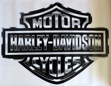 Harley Davidson Silver Bar  Shield Extra Large Trailer Decal Sticker 29" x 37"