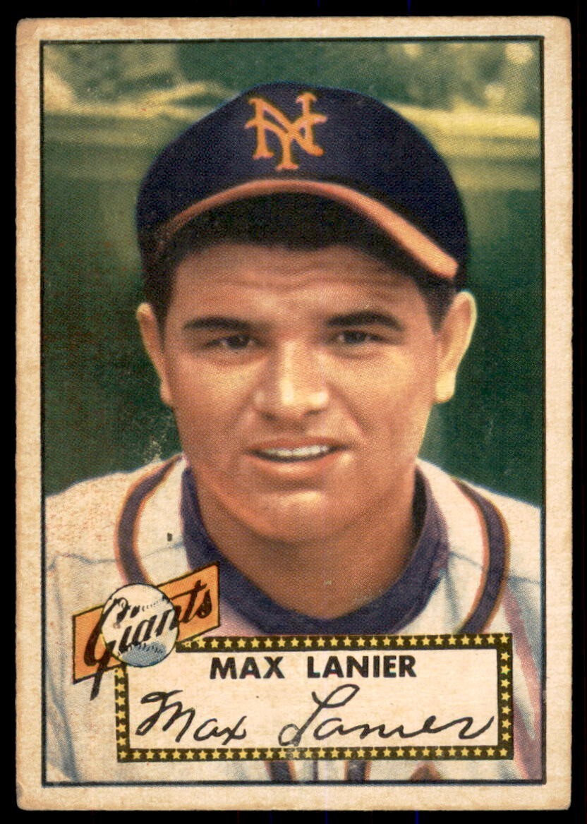 1952 Topps #101 Max Lanier New York Giants  VG/EX