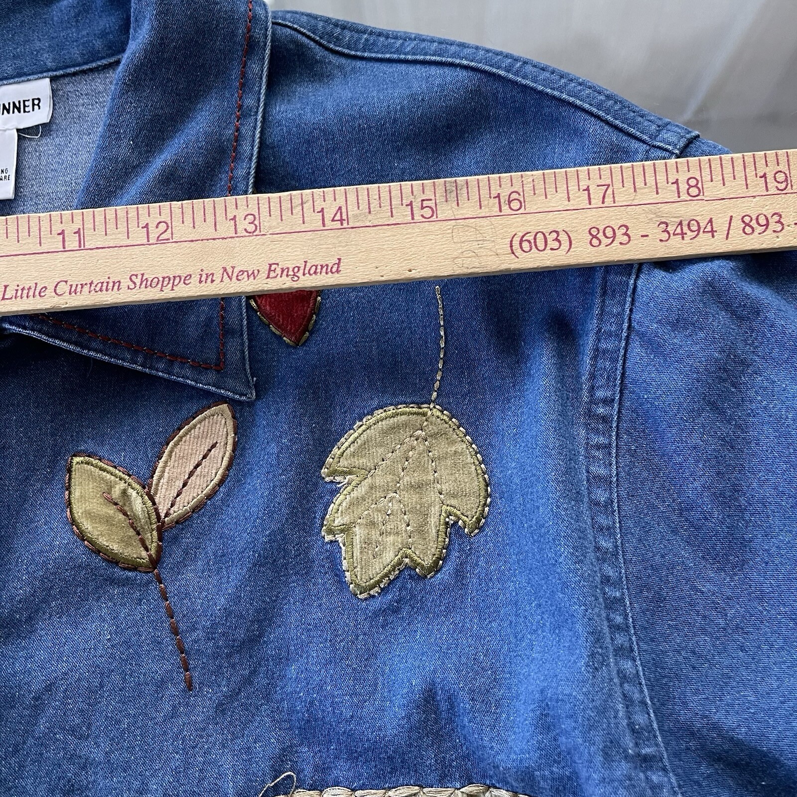 Alfred Dunner Patchwork Autumn Fall Leaf Button U… - image 4