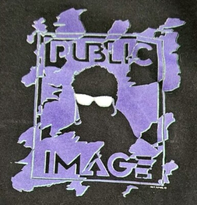 Vintage 90s Public Image Logo Streetwear T Shirt Surf Skater