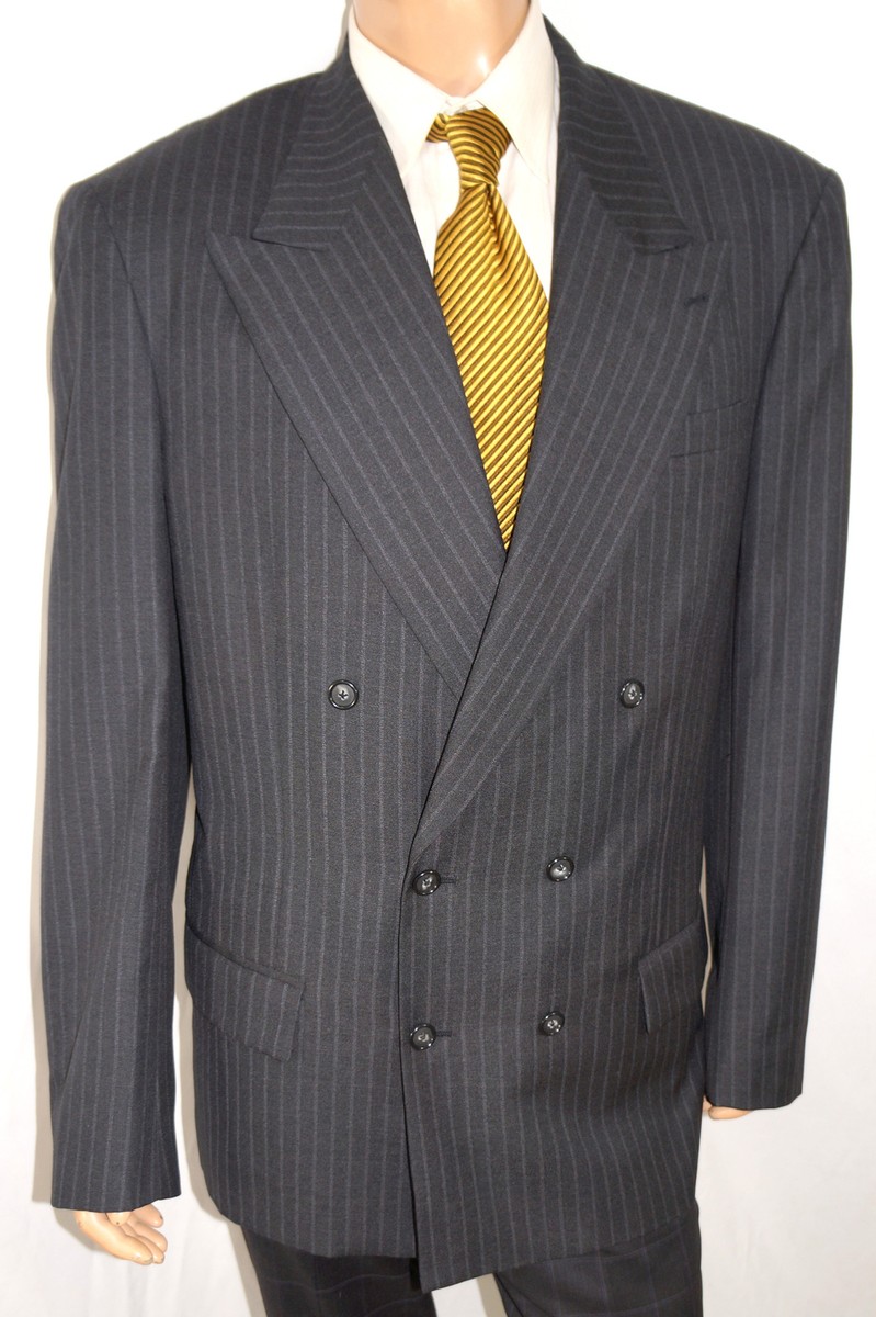 ジャケット Valentino Garavani Double-Breasted Toile Icon 44XL Vintage 1990's Valentino Garavani Suit Jacket - Men 44