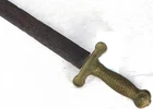 Antique Dug 1800s Civil War US Navy Artillery Brass Handle Short Sword 23 1/2"