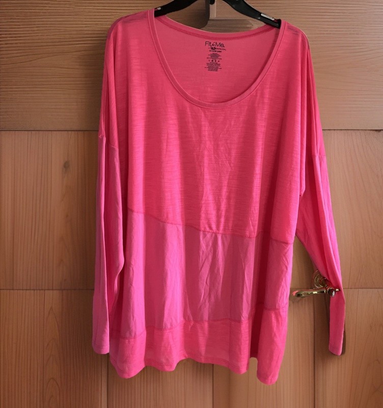 Fit For Me Women's 3X (22-24) Performance Crew Top Fruit of the Loom Long Sleeve