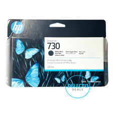 GENUINE HP 730 130-ml Matte Black DesignJet Ink Cartridge, P2V65A SEALED 4/2026