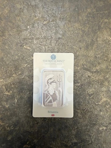 The Royal Mint Britannia 100g Silver Bullion Minted Bar 999 Fine Silver - Sealed