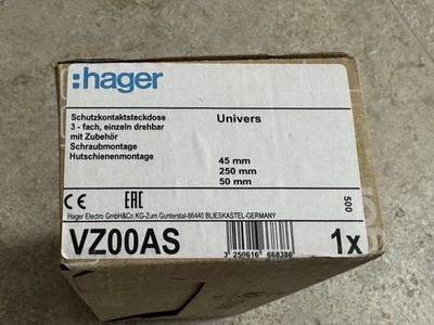 Hager VZ00AS Steckdose 90Grad 3fach drehbar