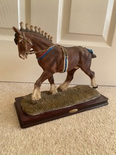 The Juliana Collection Bay Show Shire Horse Ornament Clydesdale Figure