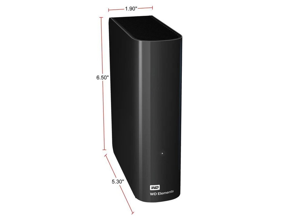 WD Elements 10TB USB 3.0 Desktop External Hard Drive WDBWLG0100HBK-NESN Black - Image 3 of 4