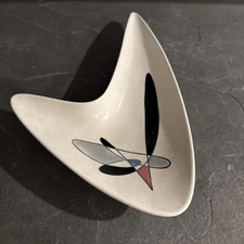 Metlox Boomerang Jawbone Serving Dish MCM - Atomic - California - Hand Painted