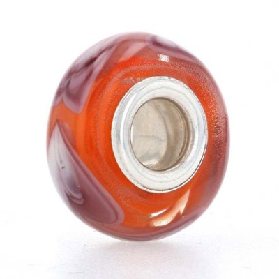 NEW Chamilia Orange Row Hearts Bead Charm - Sterling Silver Retired OB-197