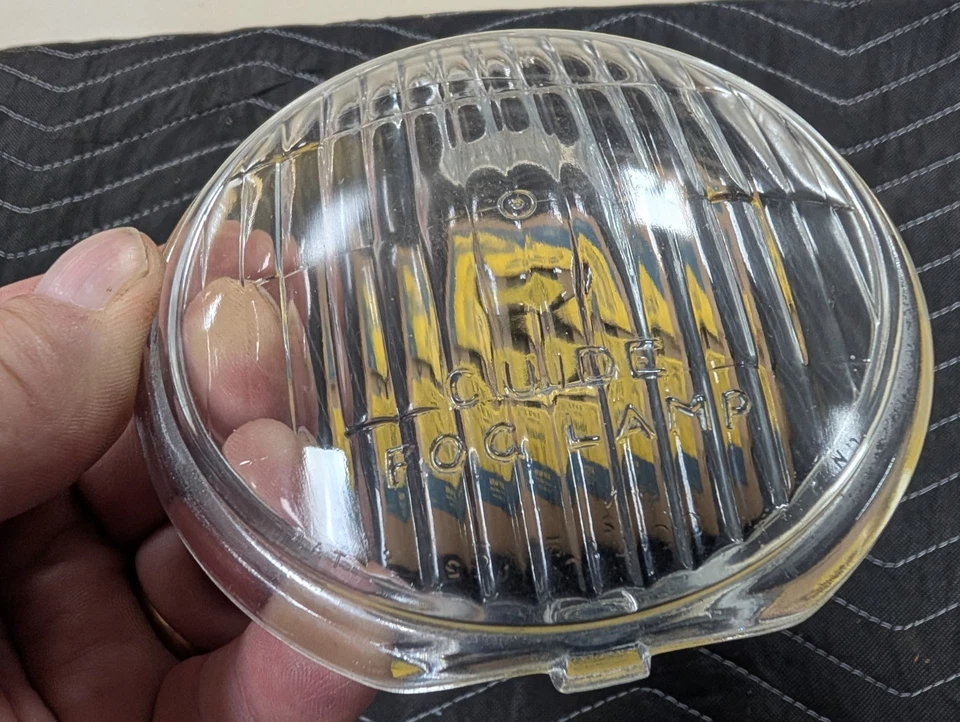NOS 1942 1948 GM Fog Light Lens 4 5/8" Chevrolet Oldsmobile Pontiac 1946 1947 - Image 3 of 4