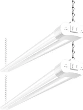 2 Pack 4FT Linkable Light for Garage, 4400lm, 4FT 42W, 5000K Daylight Workben...