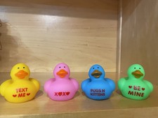DUCKS New Novelty Rubber Duck Set-Dashboard/Decor Fun 2"-2.5" VALENTINE CANDIES