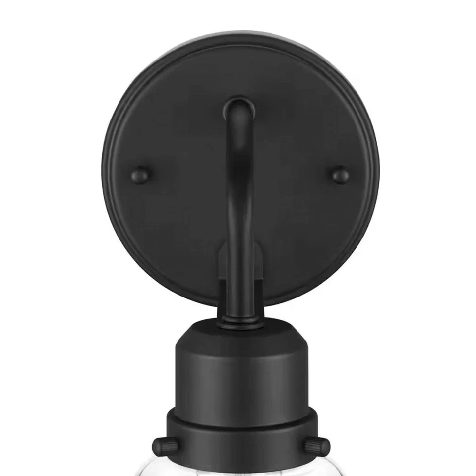 Бра настенное Hampton Bay Timphaven LCF1301AX-01/MB — матовое черное и прозрачное стекло - Изображение 2 из 4