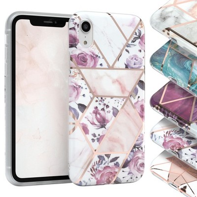 EAZY CASE für Apple iPhone XR IMD Marmor Backcover Silikon Cover