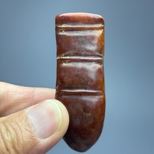 Ciondolo amuleto cicada intagliato giada antica cultura Hongshan Cina 2,3'' H990