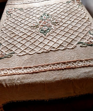 Coperta matrimoniale ciniglia anni '70 vintage copriletto