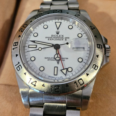 GMT Herrenuhr ''ROLEX'' Swiss ''Explorer 2'' 40mm Ref.16570 Polar 1993 Full Set!