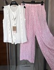 Komplettset MAX MARA Bluse + Hose 100% Seide Größe: 38-40it/M