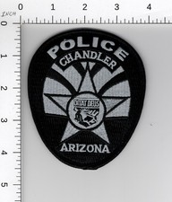 ( SUBDUED ) CHANDLER ARIZONA ( HOOK LOOP )  STYLE POLICE EMBROIDERED PATCH