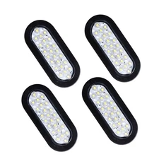 NPAUTO 6" Oval LED Trailer Lights 24 White LED Reverse Backup Lights Waterpro...