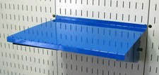 Blue 12 Inch Deep Slotted Metal Pegboard Shelf Assembly Tool Board Organizer