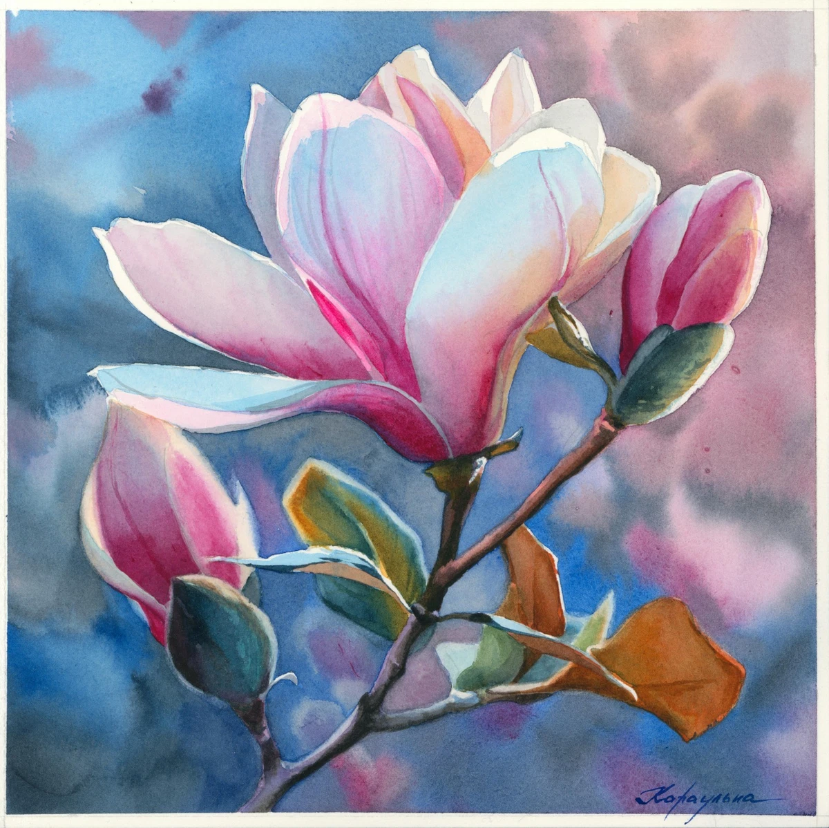 新艺术水彩画花卉艺术绘画| eBay
