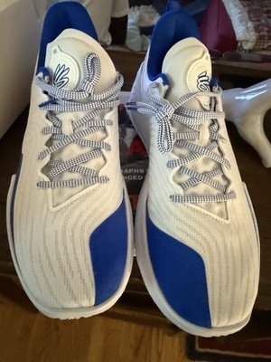 Under Armour Curry 12 Team Mens Basketball Shoes Size 14 White Blue 6000736 103