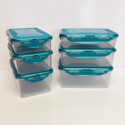 LocknLock 6-Piece Stackable Rectangle Food Storage Containers K90941 SPEARMINT