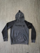New Boy's Hurley Gray Pullover Hoodie size Youth Large with H20DRI Wicking