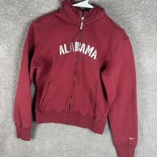 Alabama Crimson Tide Hoodie Sweatshirt Womens Medium Red NCAA Football Nike Zip