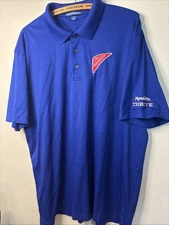 Men's Blue Jersey Polo Shirt NABISCO Logo Short Sleeve Uniform Top Xl Mondelez