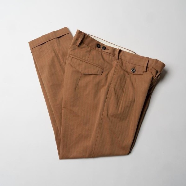 Men Suitsupply Trousers Brown Cotton 30